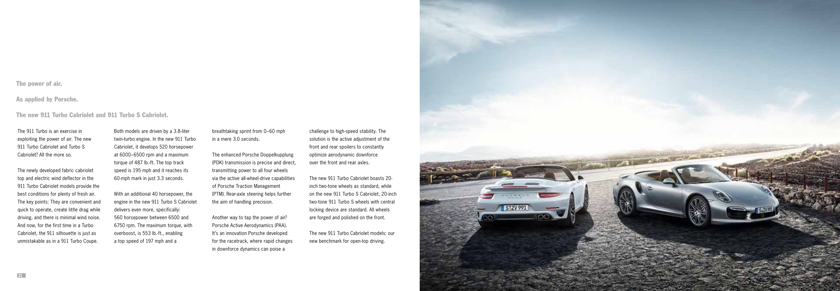 2014 Porsche 911 Turbo Brochure Page 20